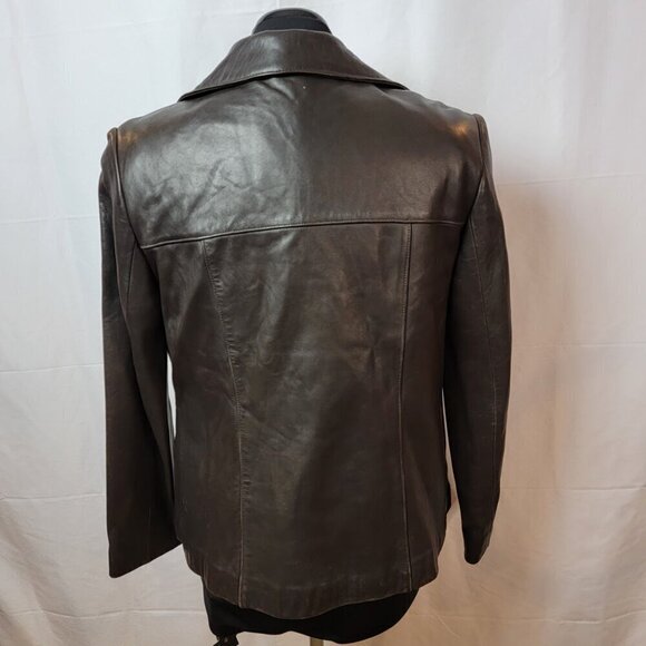 Vintage Anonymous by John Carlisle Leather Jacket - Size L Petite - Picture 4 of 10